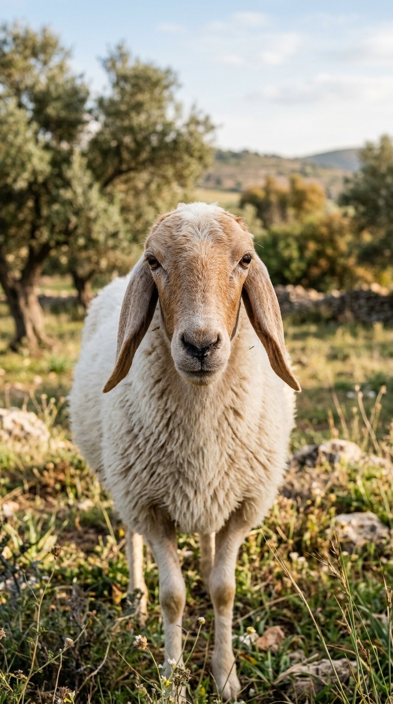 Mouton Ouled Djellal en pâturage